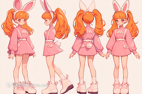 兔耳與靈動 動漫女郎工藝品設計的藝術(shù)探索